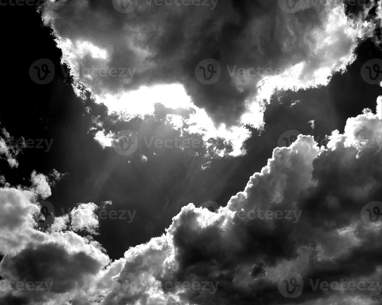 Sunset or sunrise sky black and white monochrome background photo