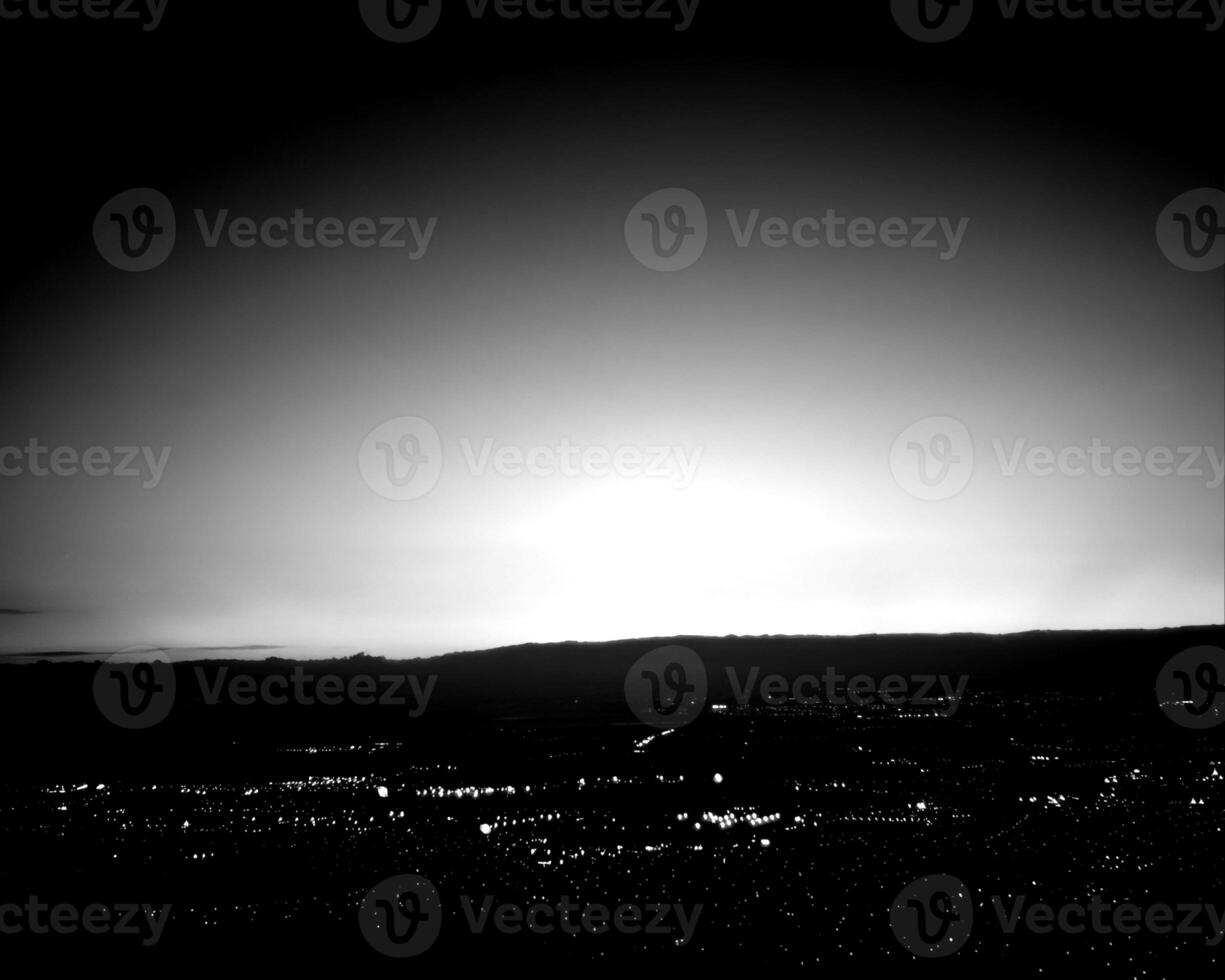 Sunset or sunrise sky black and white background photo