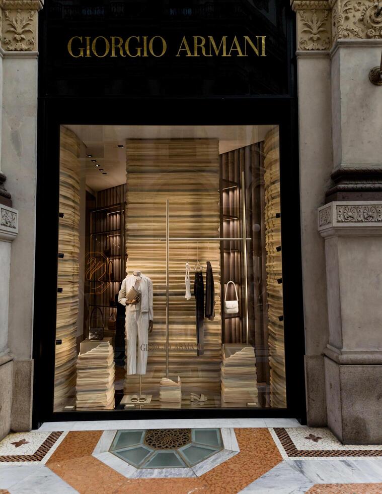 Milan, Italy, June 17, 2024 - Giorgio Armani store photo