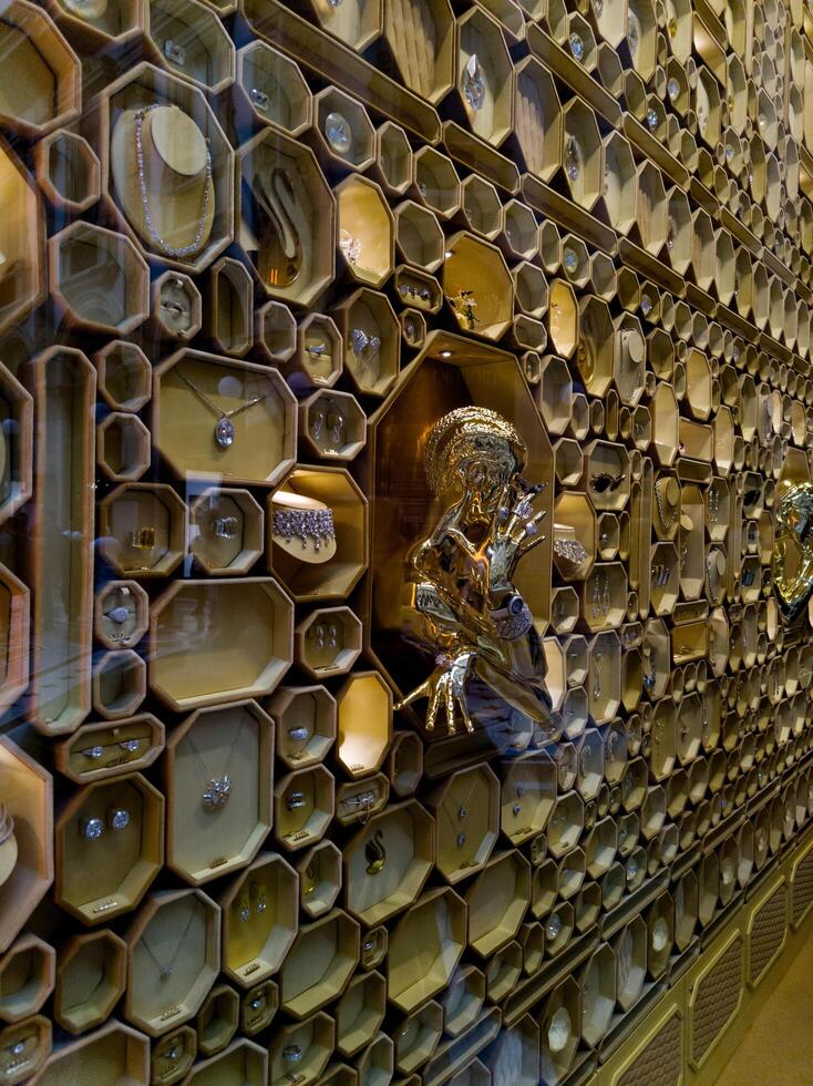Milan, Italy, June 17, 2024 - Interior of a Swarovski store photo