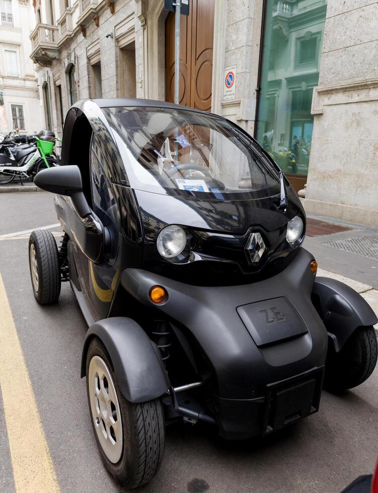Italy, Milano, june 12, 2024 - Renault Twizy modern car photo