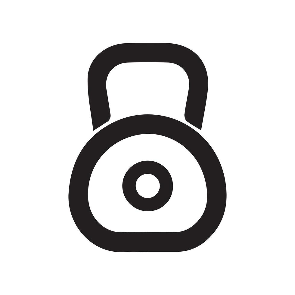 Dumbbell gym outline icon training strong healthy design. vector