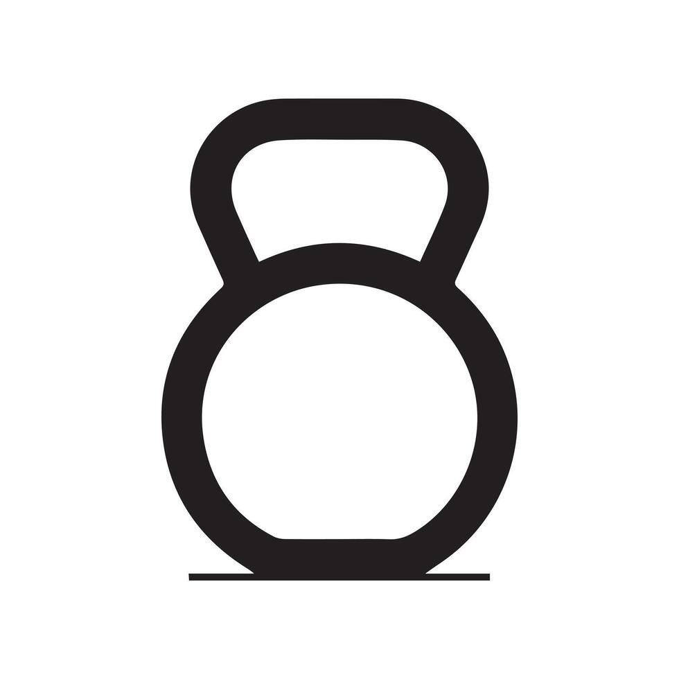 Dumbbell gym outline icon training strong healthy design. vector