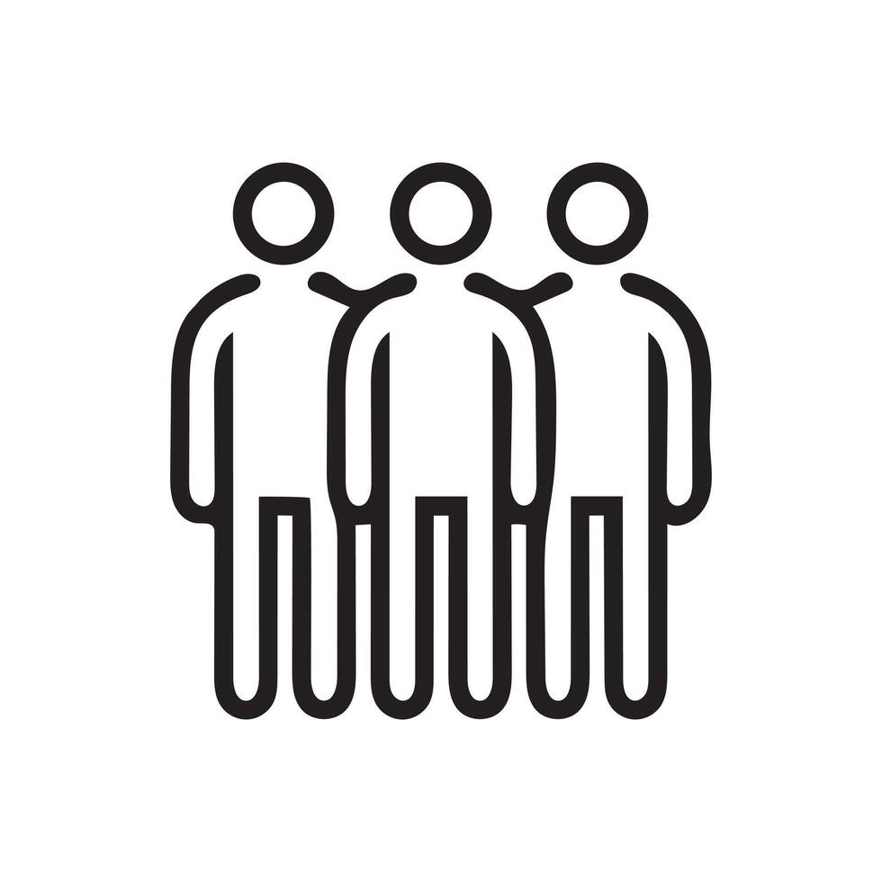 People person black icon face communication body user design. vector