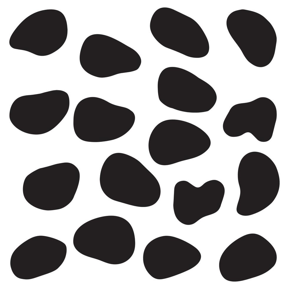 Brush circles round shape Stock black color design. vector