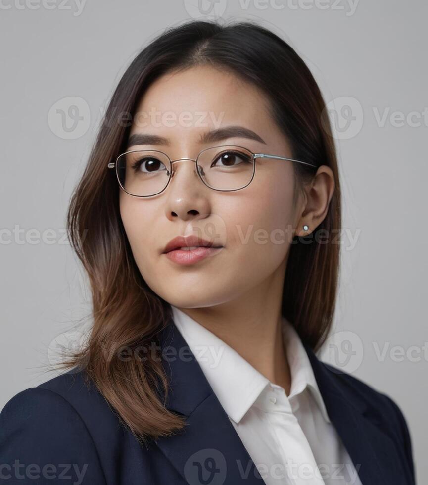Professional Business Woman wearing blazzer and spectacles photo