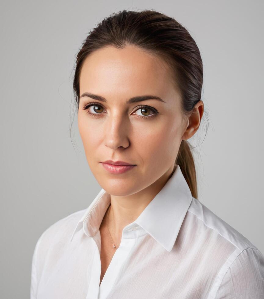 Professional Bussiness Woman in White Shirt photo