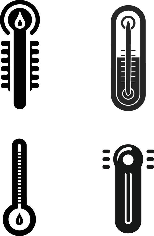 Thermometer icon or logo isolated sign symbol illustration, Collection of high quality black style icons vector