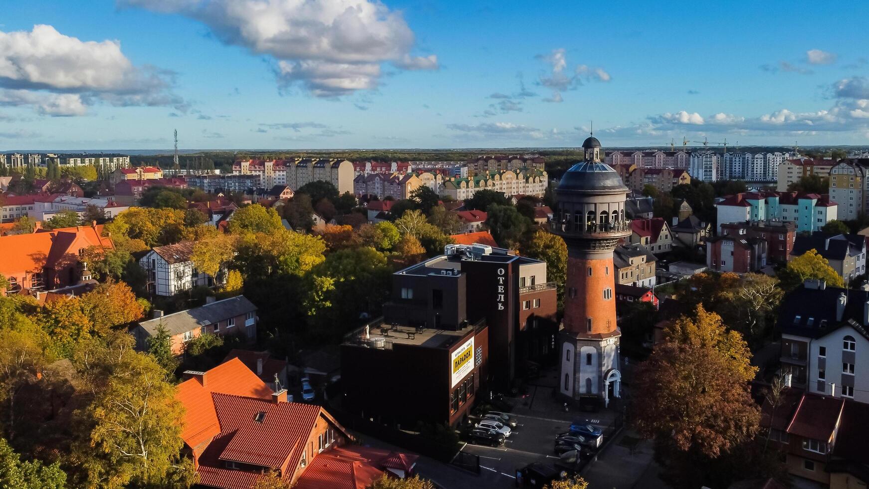Zelenogradsk, Russia - October 9, 2022 Cityscape Cranz top ariel view photo