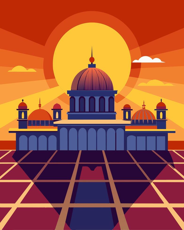 As the sun rose above the horizon the ornate Renaissance palaces rooftop lit up with a row of discreetly p solar panels in perfect harmony with its grand architecture.. vector