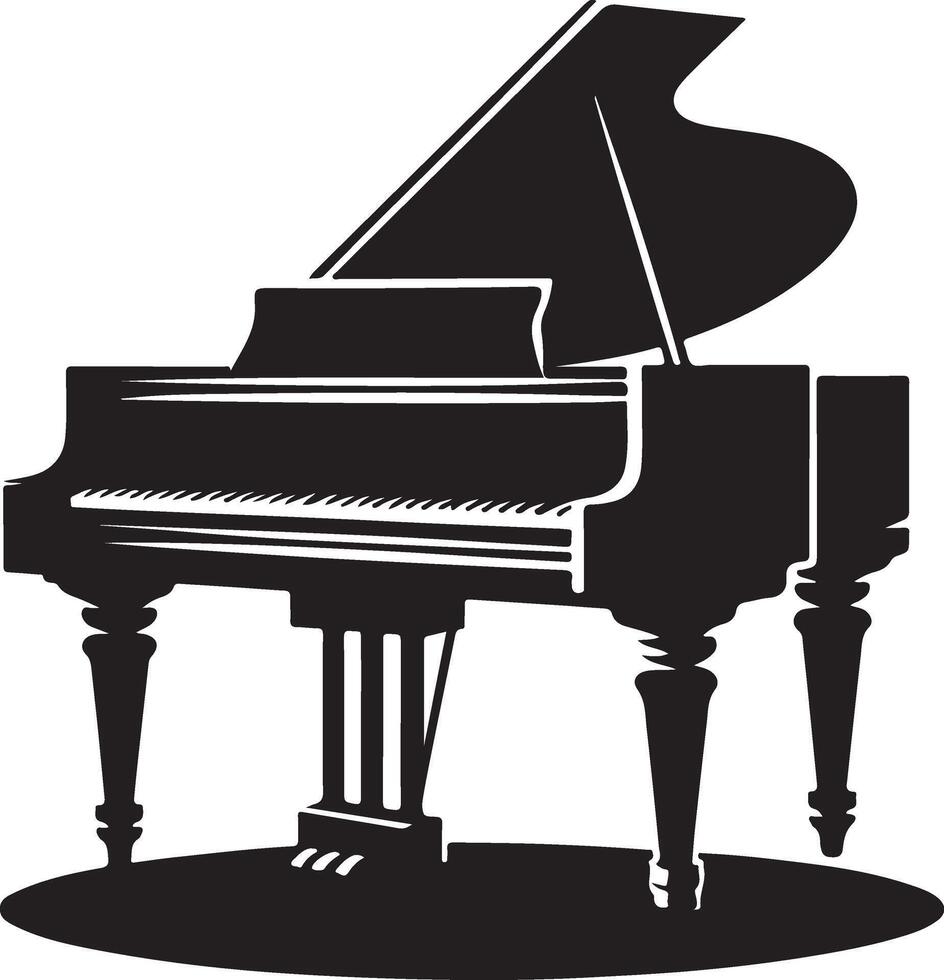 Piano Silhouette illustration vector