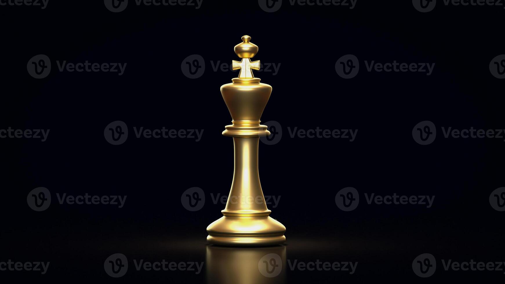 The King Chess for strategy or Business concept 3d rendering. photo