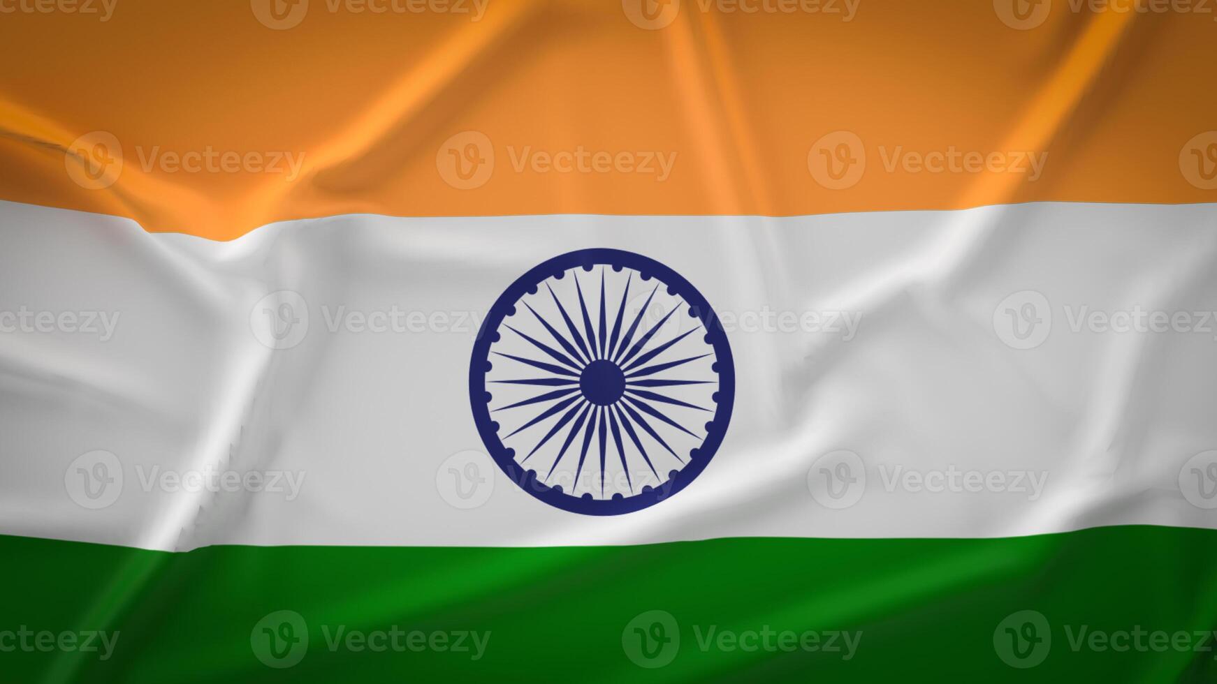 The India flag and Business chart for Background concept 3d rendering. photo