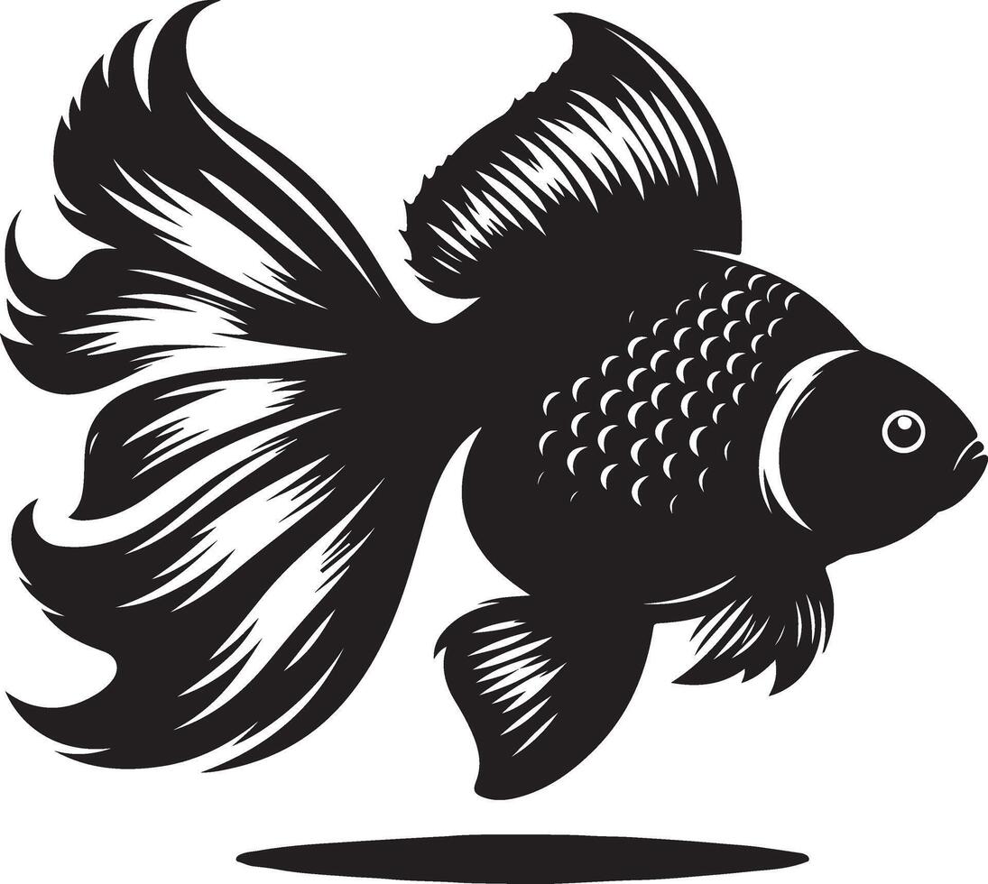 Goldfish Silhouette illustration vector