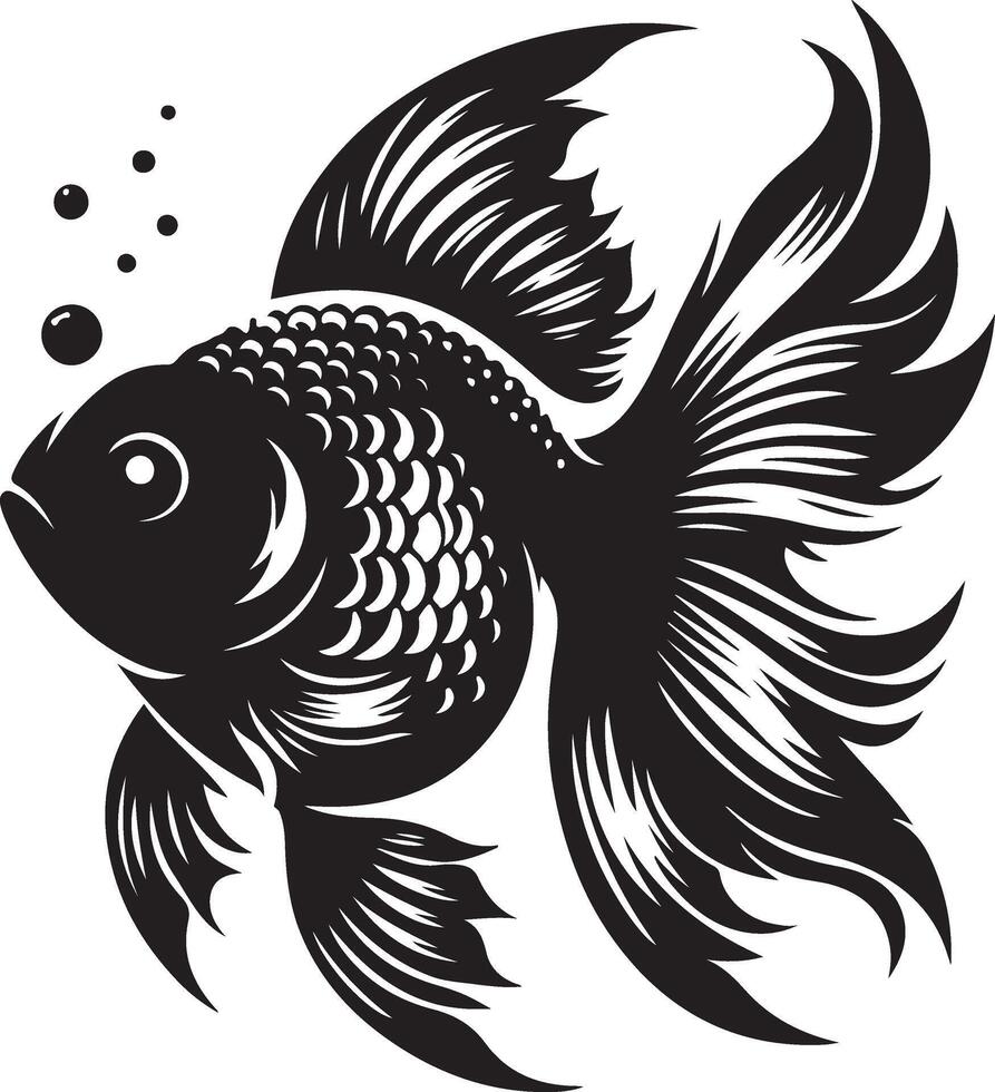 Goldfish Silhouette illustration vector