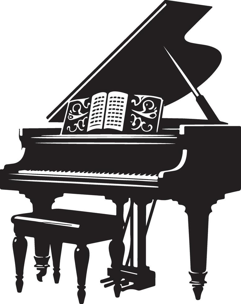 Piano Silhouette illustration vector