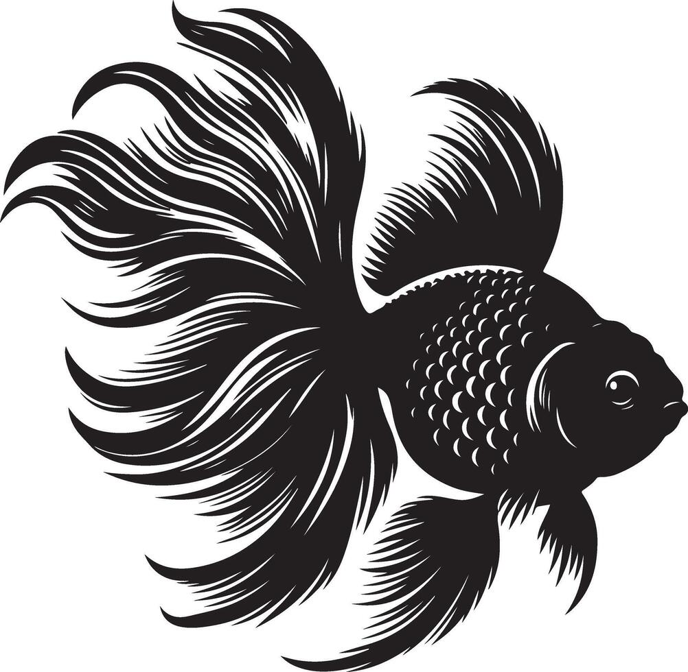 Goldfish Silhouette illustration vector