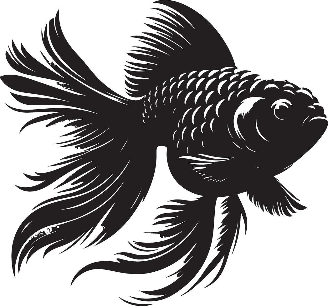 Goldfish Silhouette illustration vector