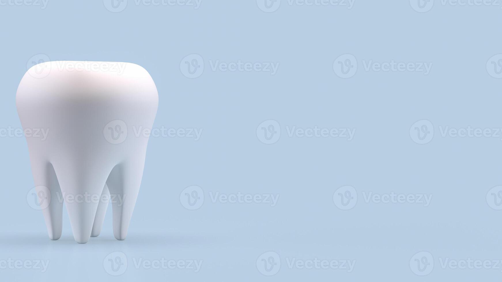 The white teeth on blue background for dentistry or health concept 3d rendering photo