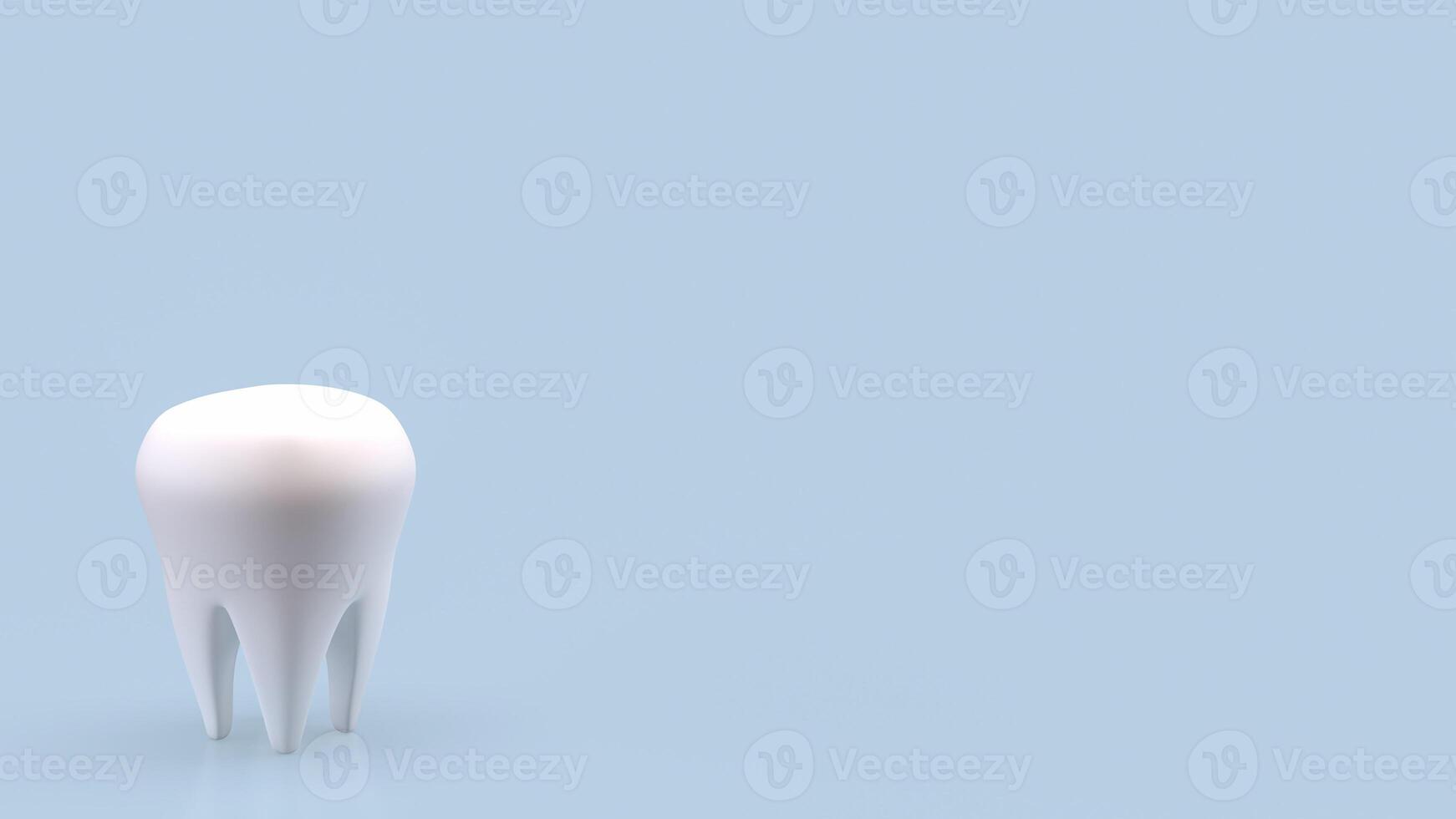 The white teeth on blue background for dentistry or health concept 3d rendering photo