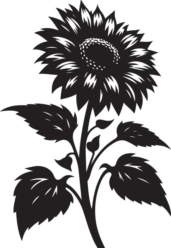 Sunflower Silhouette illustration vector