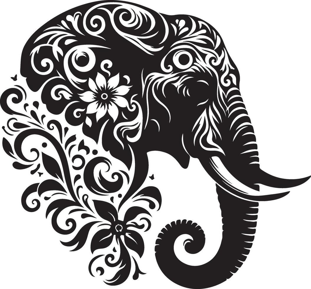Elephant Silhouette illustration vector