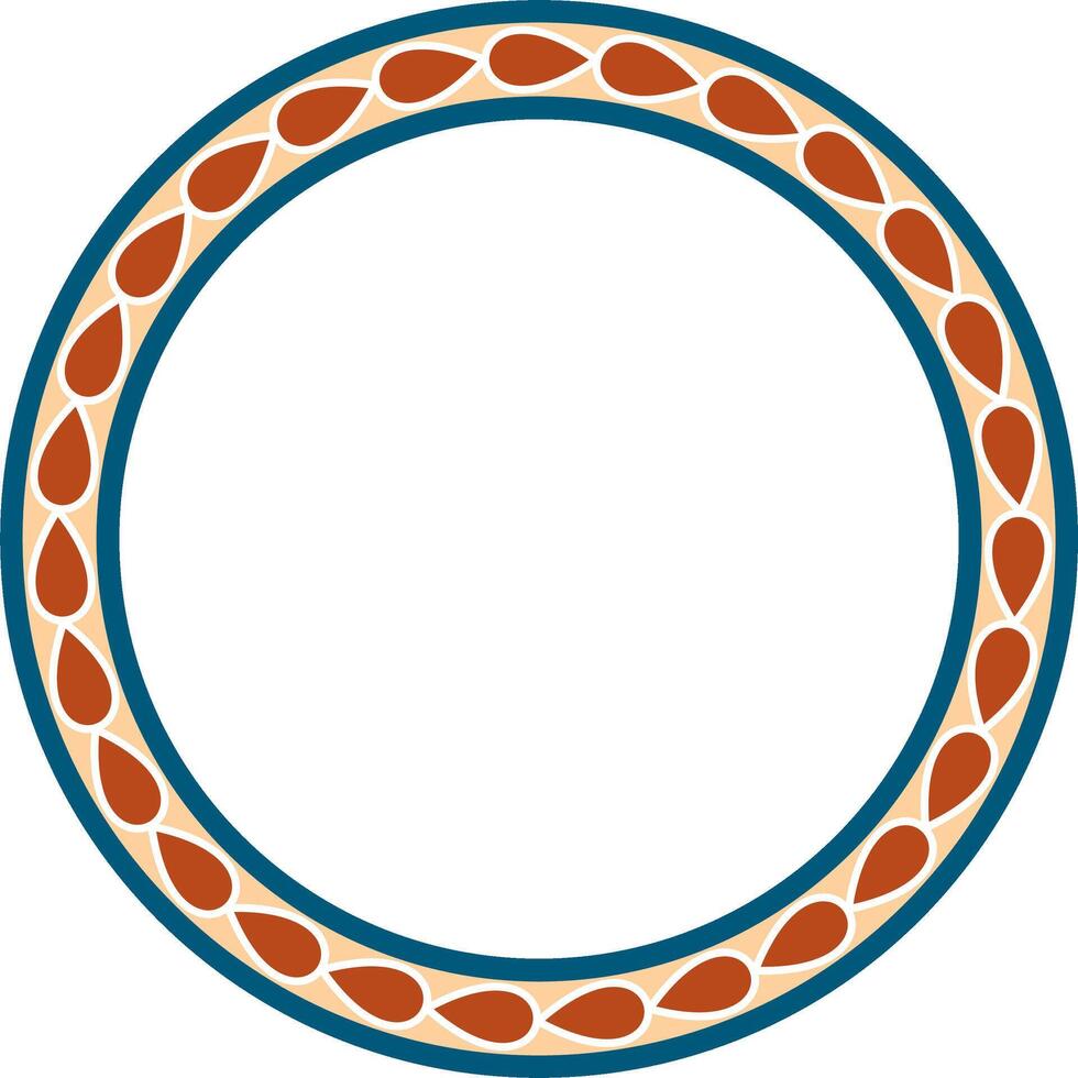colored round Jewish ornament. Star of David. Semitic circle, ring. vector