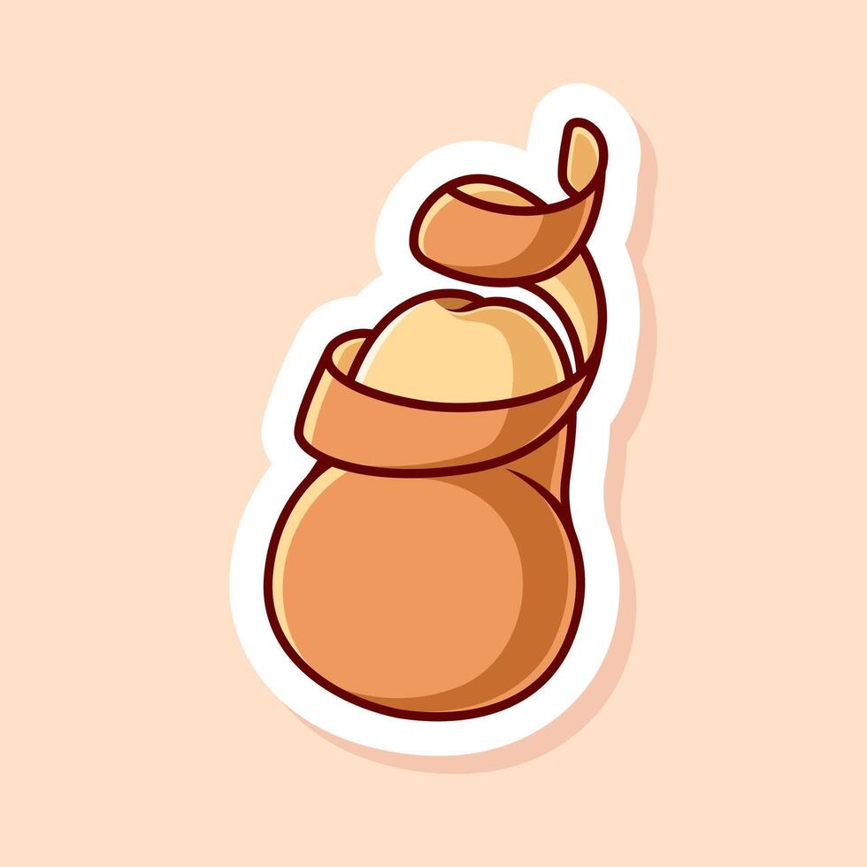 cute cartoon of peeled potato isolated vector