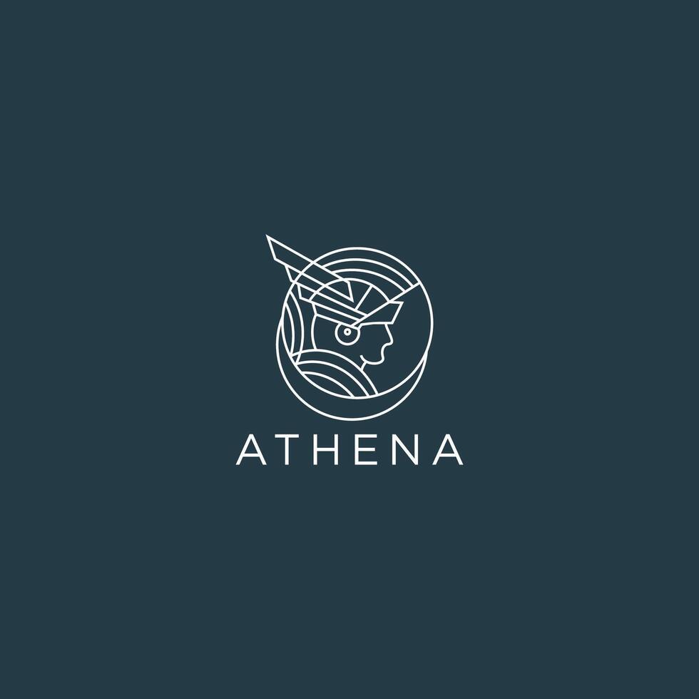 athena logo icon design template. Elegant, luxury, . vector