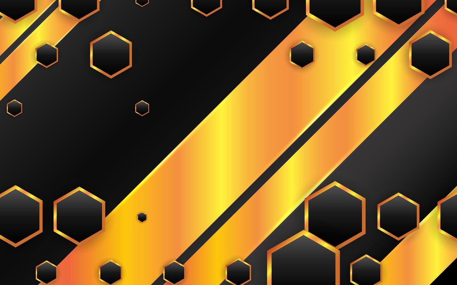 golden hexagon template vector
