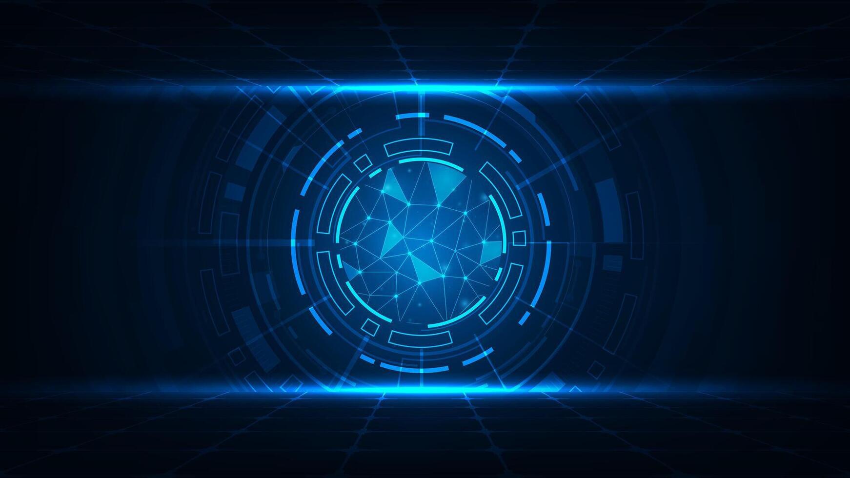 HUD screen tech system innovetion, Technology futuristic blue background. vector
