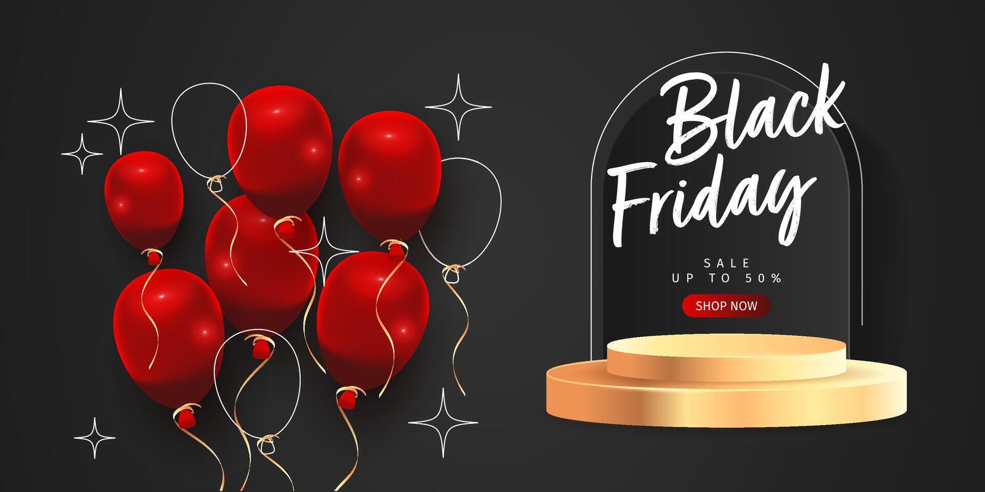 black friday sale template design vector
