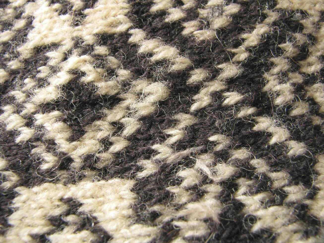 a close up of a knitted sweater with a pattern photo