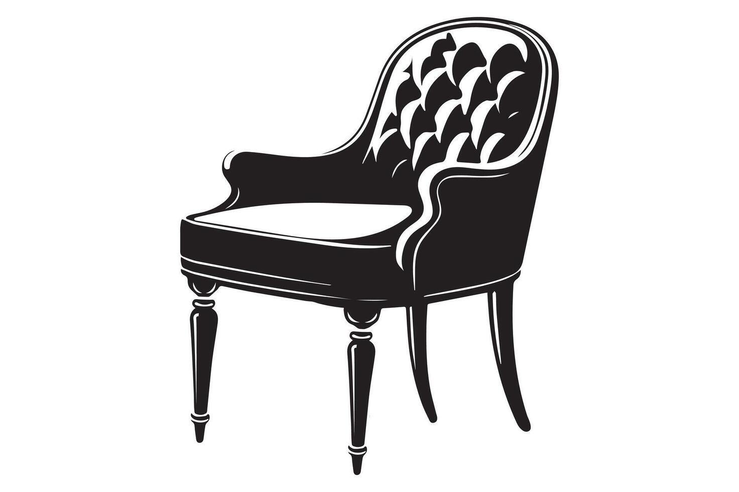 Chair silhouette isolated on a white background vector