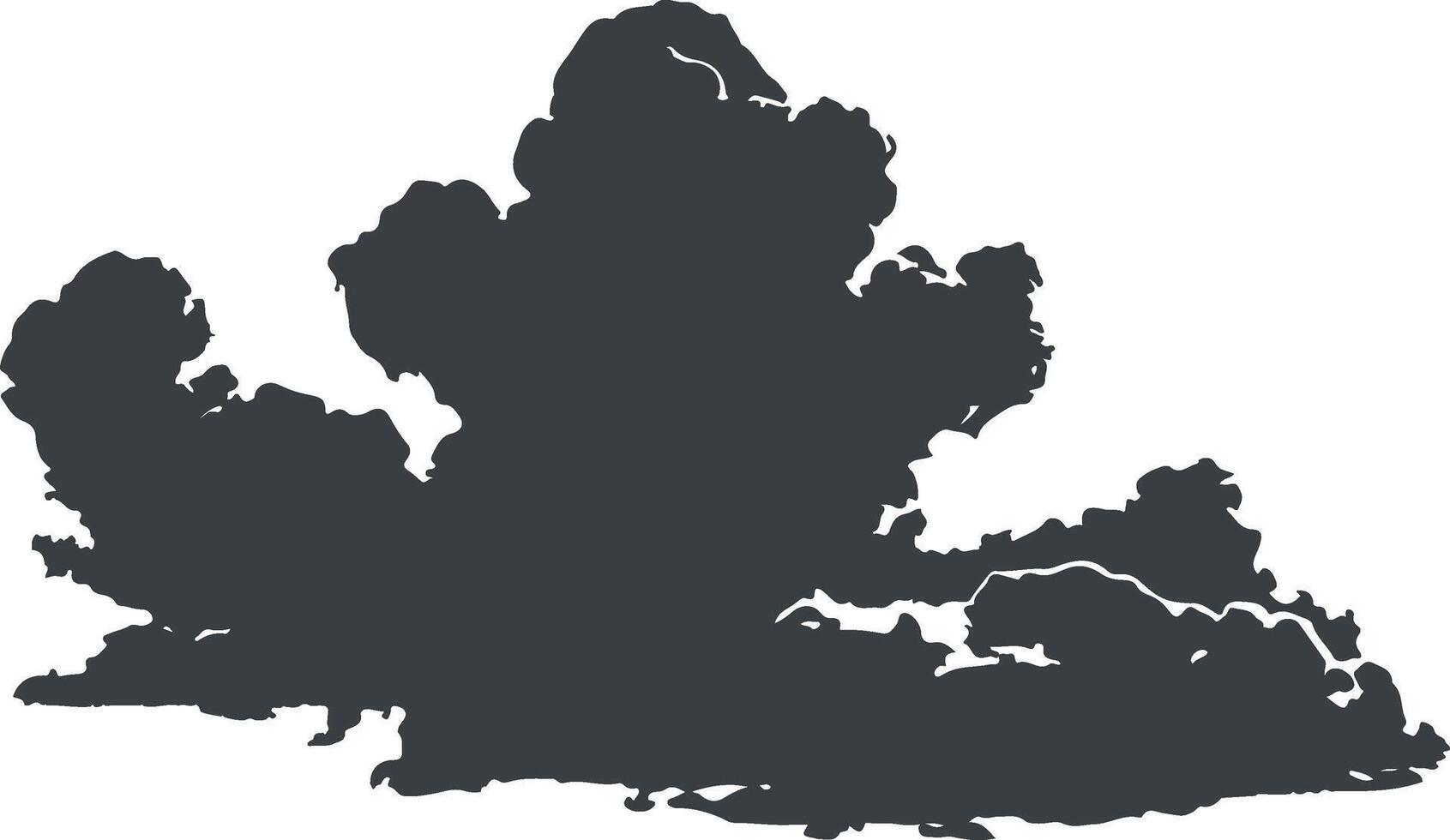 Cloud silhouette image vector