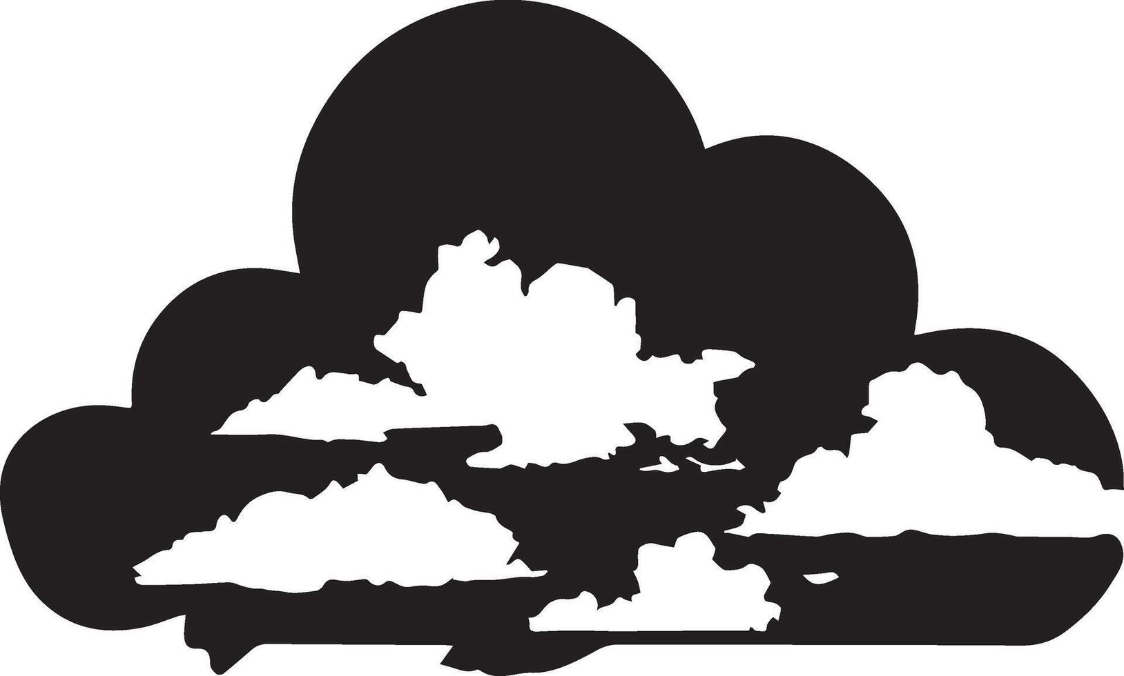 Cloud silhouette image vector