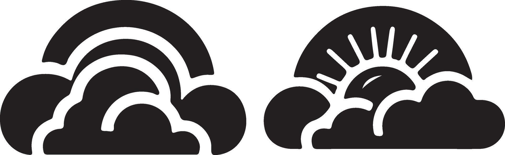 Cloud logo style silhouette image vector