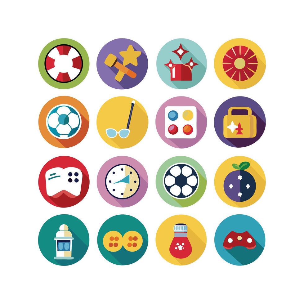 Hobbies and Interests Icon Set Collection for Documents, Websites and Mobile Applications vector