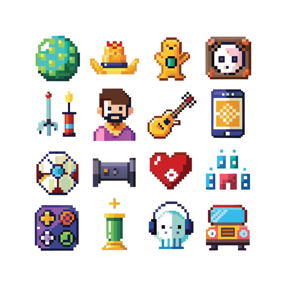 Hobbies and Interests Icon Set Collection for Documents, Websites and Mobile Applications vector