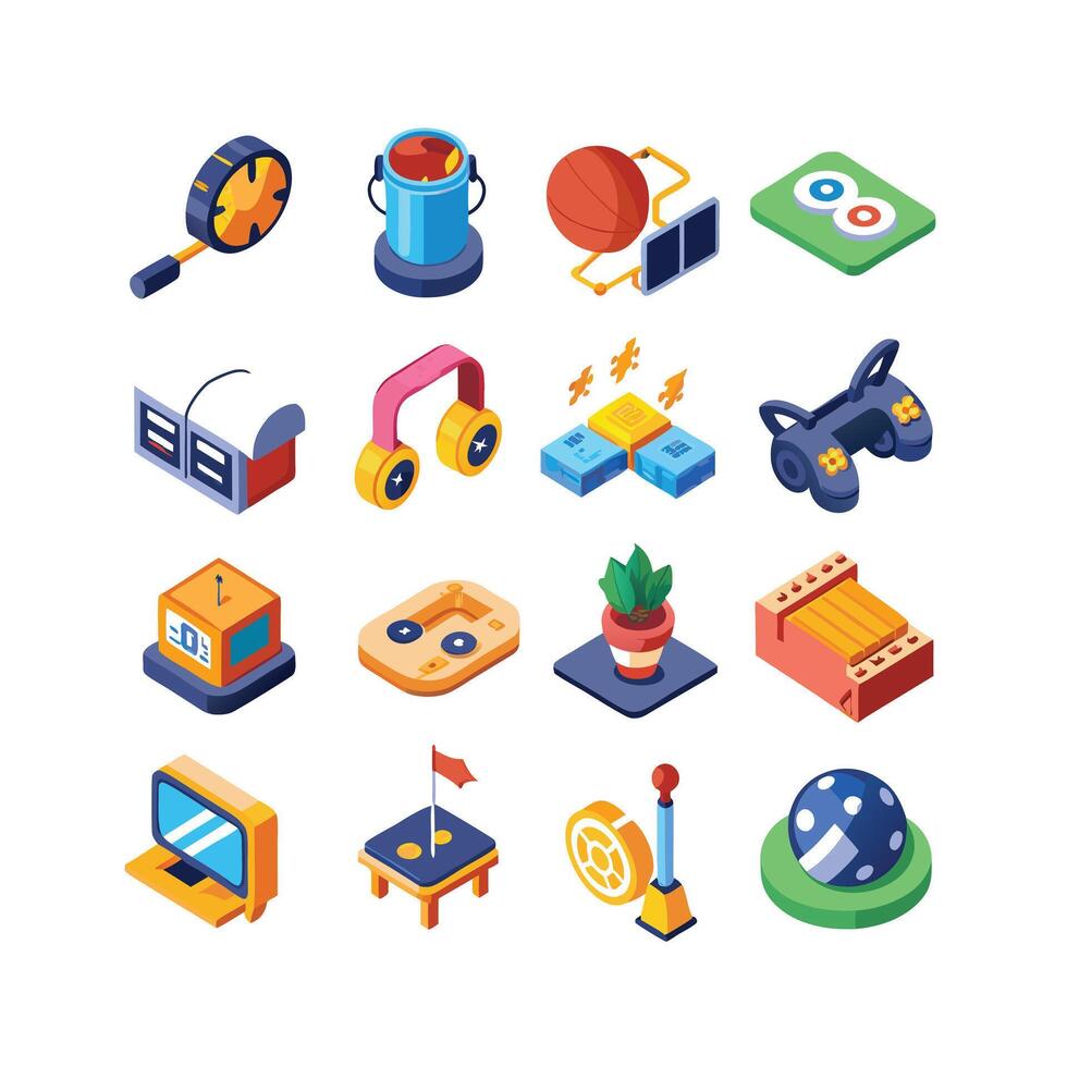 Hobbies and Interests Icon Set Collection for Documents, Websites and Mobile Applications vector