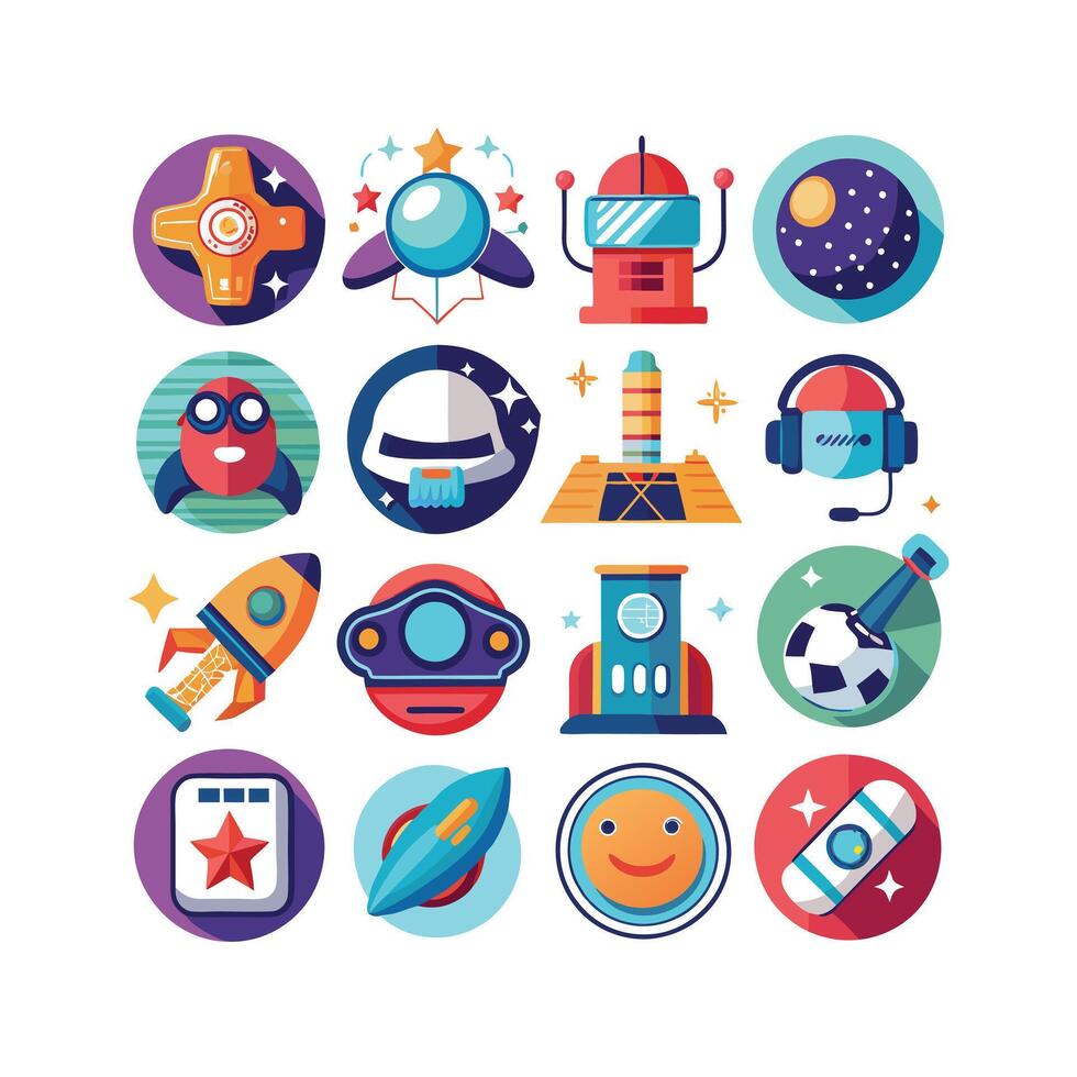 Hobbies and Interests Icon Set Collection for Documents, Websites and Mobile Applications vector