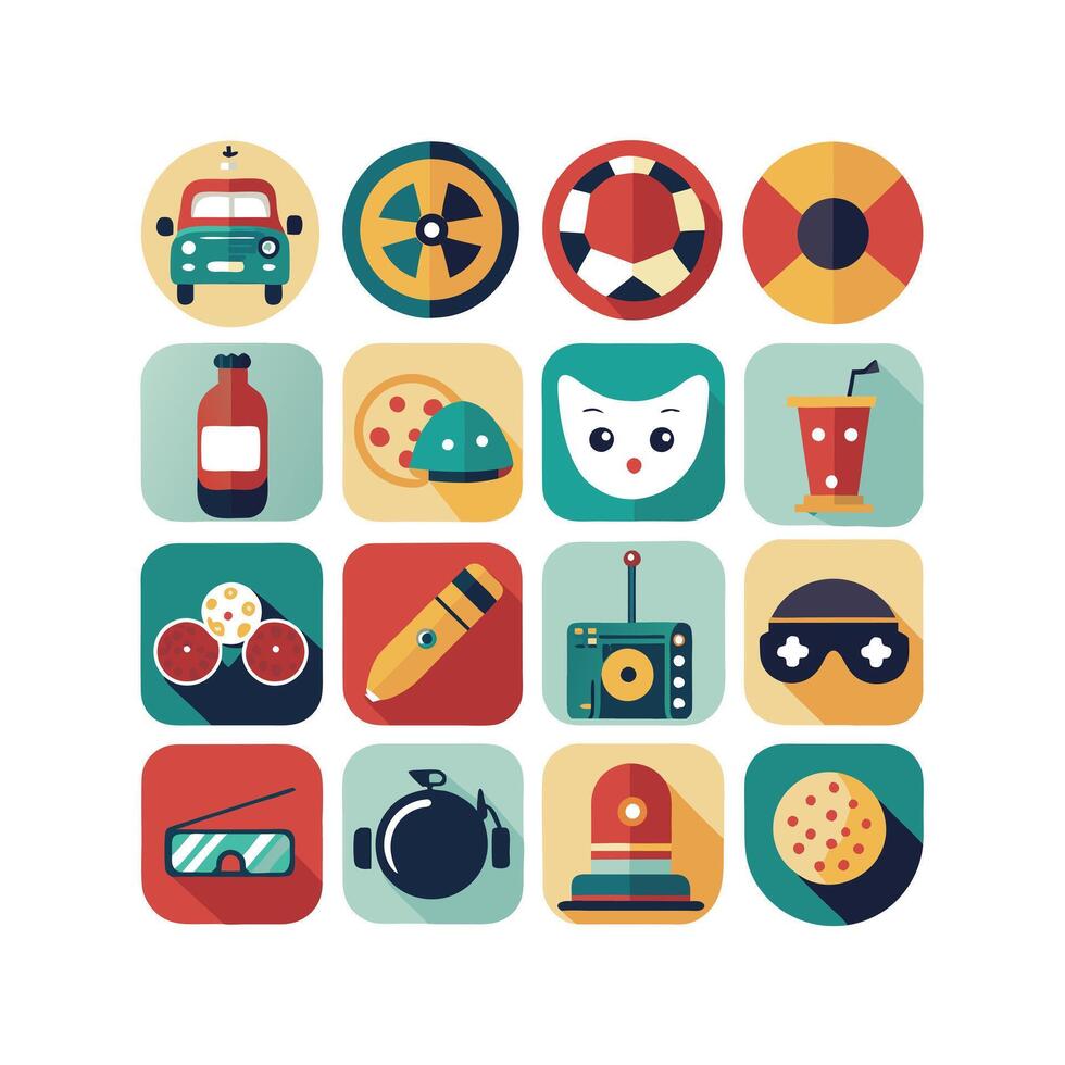 Hobbies and Interests Icon Set Collection for Documents, Websites and Mobile Applications vector
