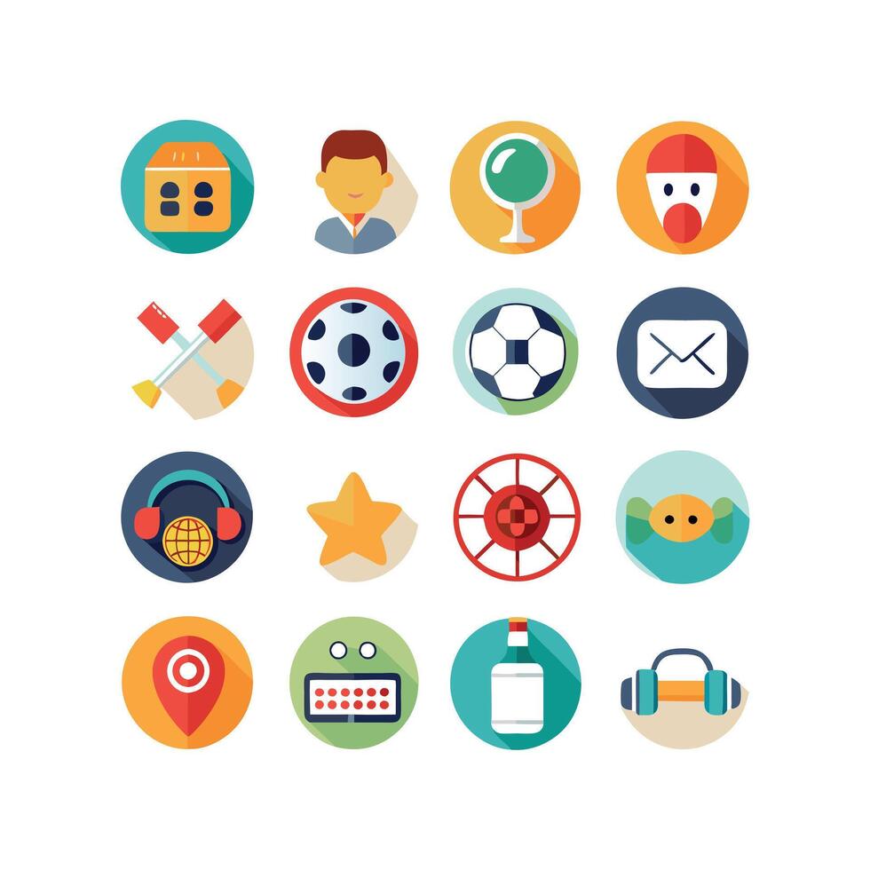 Hobbies and Interests Icon Set Collection for Documents, Websites and Mobile Applications vector