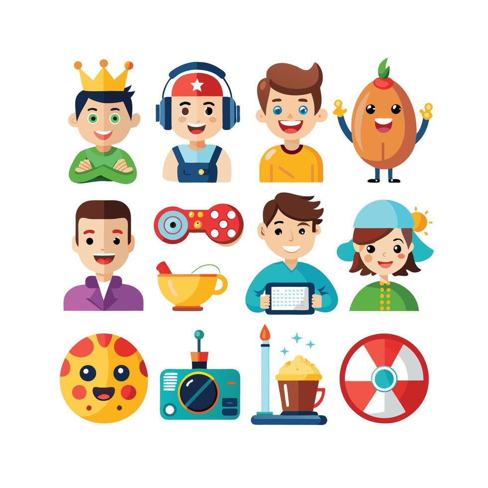 Hobbies and Interests Icon Set Collection for Documents, Websites and Mobile Applications vector