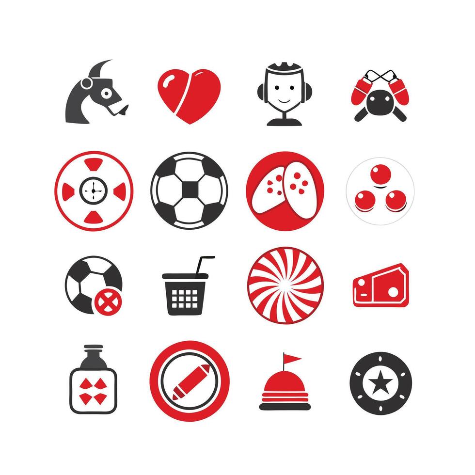 Hobbies and Interests Icon Set Collection for Documents, Websites and Mobile Applications vector