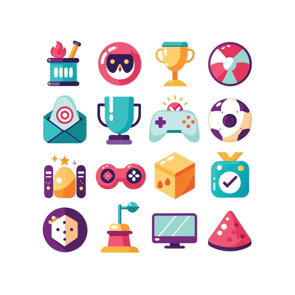 Hobbies and Interests Icon Set Collection for Documents, Websites and Mobile Applications vector