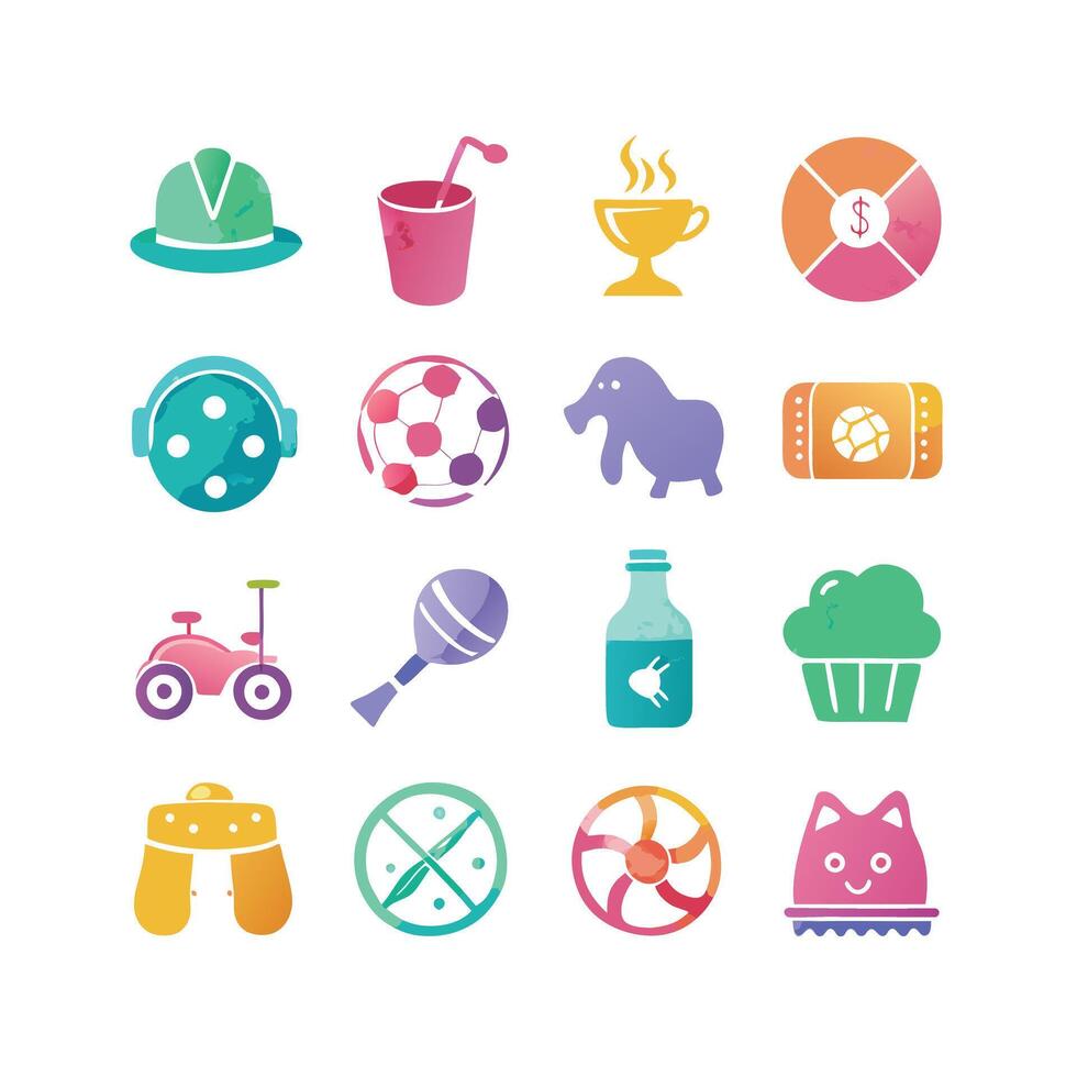 Hobbies and Interests Icon Set Collection for Documents, Websites and Mobile Applications vector