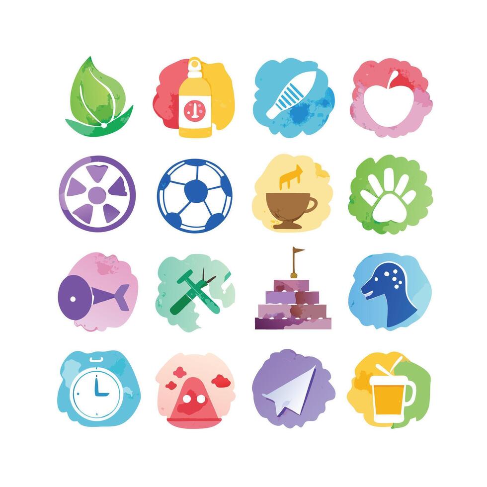 Hobbies and Interests Icon Set Collection for Documents, Websites and Mobile Applications vector