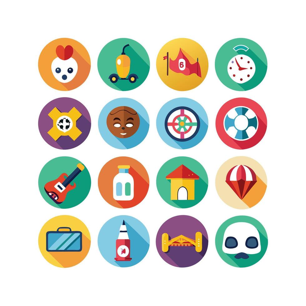 Hobbies and Interests Icon Set Collection for Documents, Websites and Mobile Applications vector