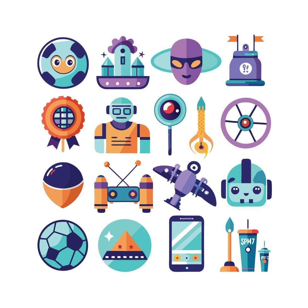 Hobbies and Interests Icon Set Collection for Documents, Websites and Mobile Applications vector